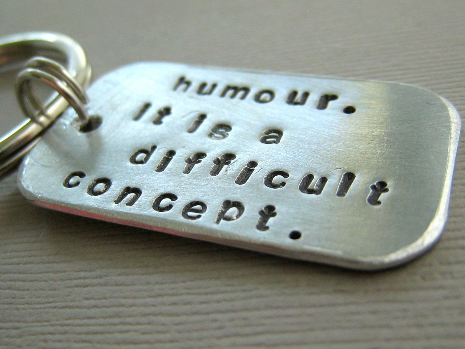 Star Trek Inspired Hand Stamped Keychain Humour by TheCopperFox