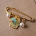 Something blue bridal good luck pin