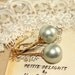 Classic big silver pearls - Gold field earrings & real Majorca perfect silver round pearls