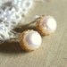 Post classic pearls - Real 14k gold fild post earrings elegant classic style