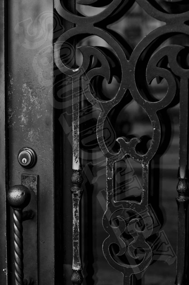 Iron Door Atlanta Oakland Cemetary 8X10 Black and White Fine Photo Print