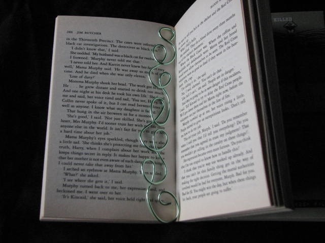 Wire bookmark mint green, green, light green