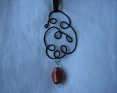 Ornament or suncatcher black swirls