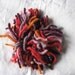 Sea anemone scrunchie purple, red, grey, orange