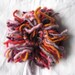 Sea anemone scrunchie purple, red, grey, orange