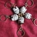 Set of 5 black and white owl stitch markers