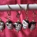 Set of 5 black and white owl stitch markers