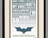 Batman Begins - Retro Movie Poster 11x17 Typography Print