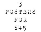 Any 3 Digital Movie 11x17 Posters - Sale