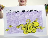 Sea Machine - 12x18 3-Color Screenprint