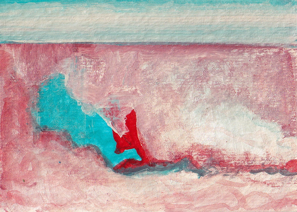 The Wall (abstract): Original ACEO