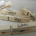 Mail organization - clothespins