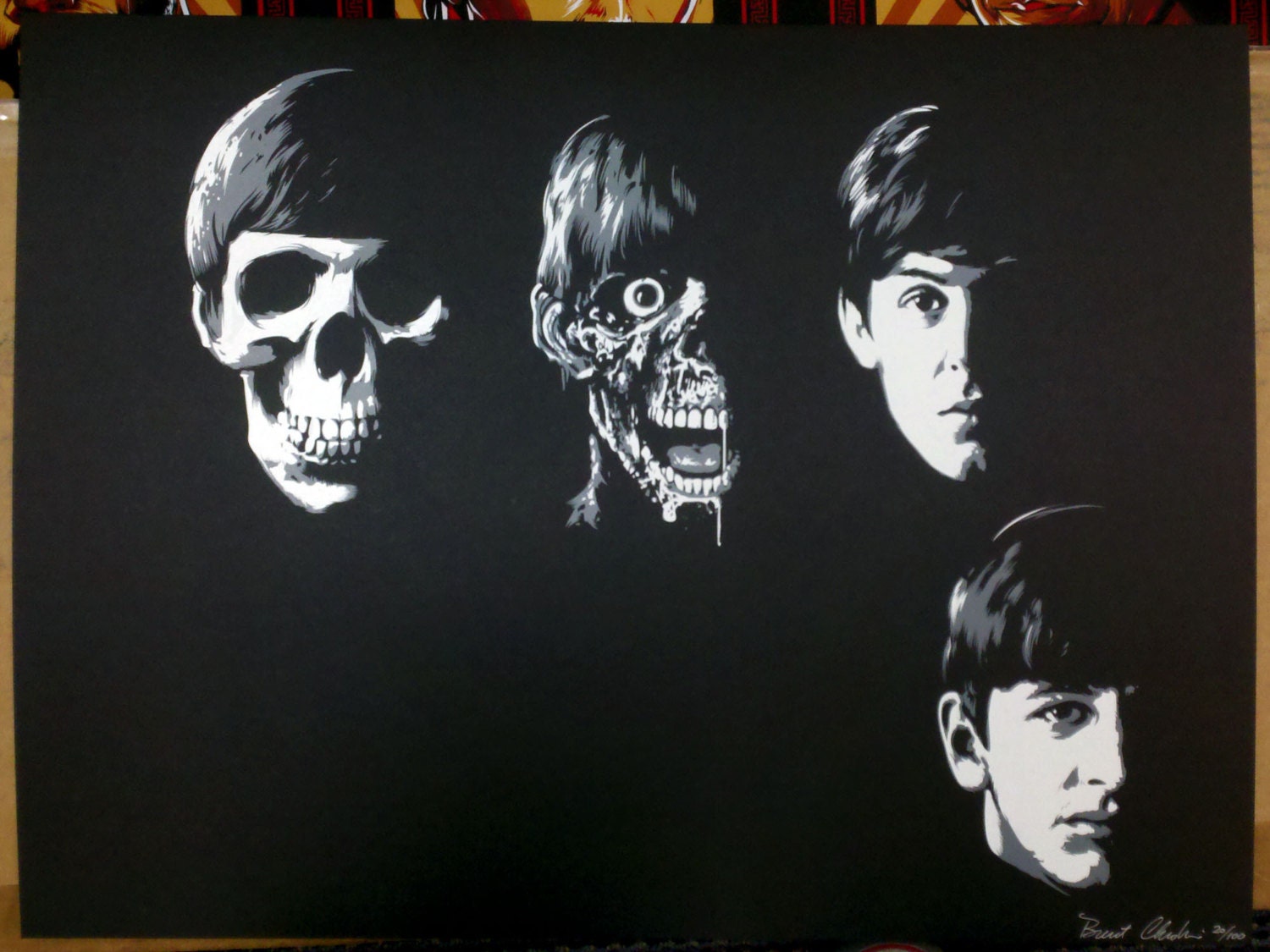 Brent Cheshire's Dead Beatles Print.  limited to 100 pieces signed and numbered