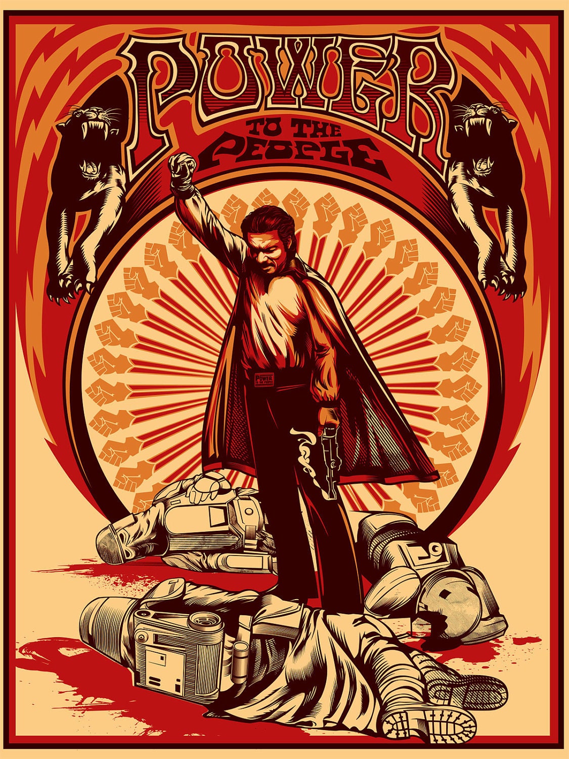 Brent Cheshire's Lando Rising 18" x 24" screenprint. Limited to 100 signed and numbered