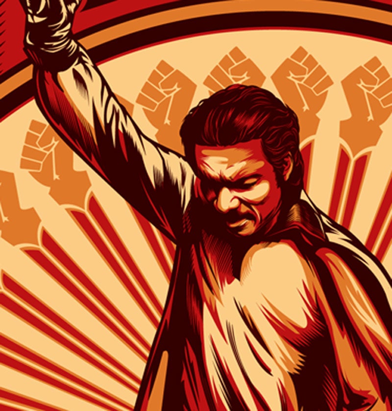 Brent Cheshire's Lando Rising 18" x 24" screenprint. Limited to 100 signed and numbered