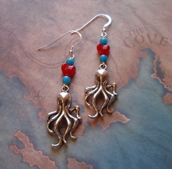 Cephalophile - Octopus Lover Charm Earrings