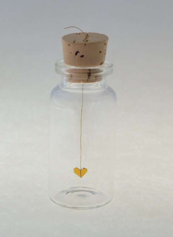 tiny origami heart of gold