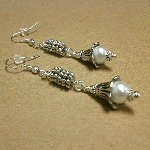Pearl Earrings Designer Inspired June Birthstone Wedding Jewelry Silver Jewellery Bride Bridesmaid