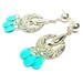 Turquoise Earrings Silver Jewelry Chandelier Earrings Dangle Pierced Gift under 10 Everyday Summer Fashion Aqua Teal