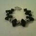 Black Crystal Bracelet Silver Jewelry Black and Silver
