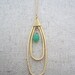 Teardrop Pendant with Emerald Briolette Necklace in Gold