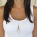 Teardrop Pendant with Emerald Briolette Necklace in Gold