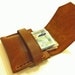 Mens Brown Leather Minimal Credit Card Wallet
