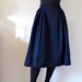 1970s wool a-line skirt with front pleats