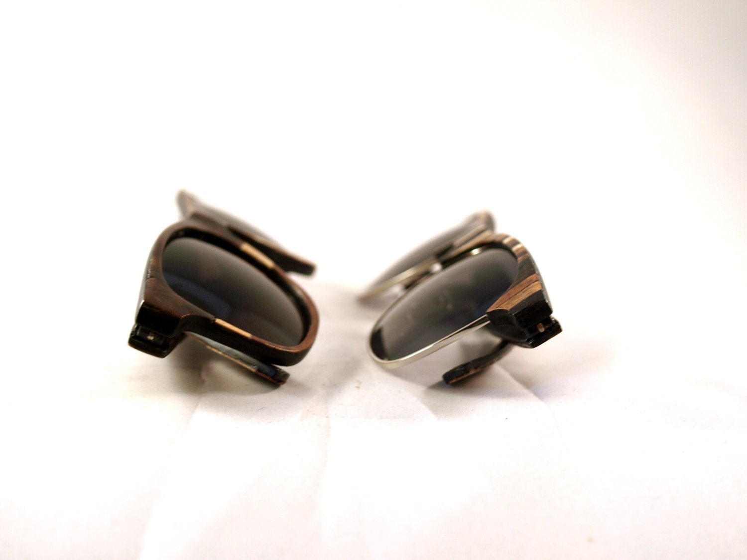 Sweetheart Sunglasses Set His and Her Wood Veneered Sunglasses // Bride and Groom