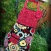 Childrens/ Girls Full Apron in Alexander Henry's Mocca, Red Polka Dot/ Girls Gift