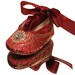 Baby Girl Giselle Shoe, Red Brocade /Slipper/Bootie. Pageant, Wedding, Flower Girl, Baby Girl Shoes.