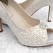 Wedding Shoes - Custom Colors 120 Choices - Vintage Wedding Lace Peep Toe Heels, Women's PB384 Bridal Shoes