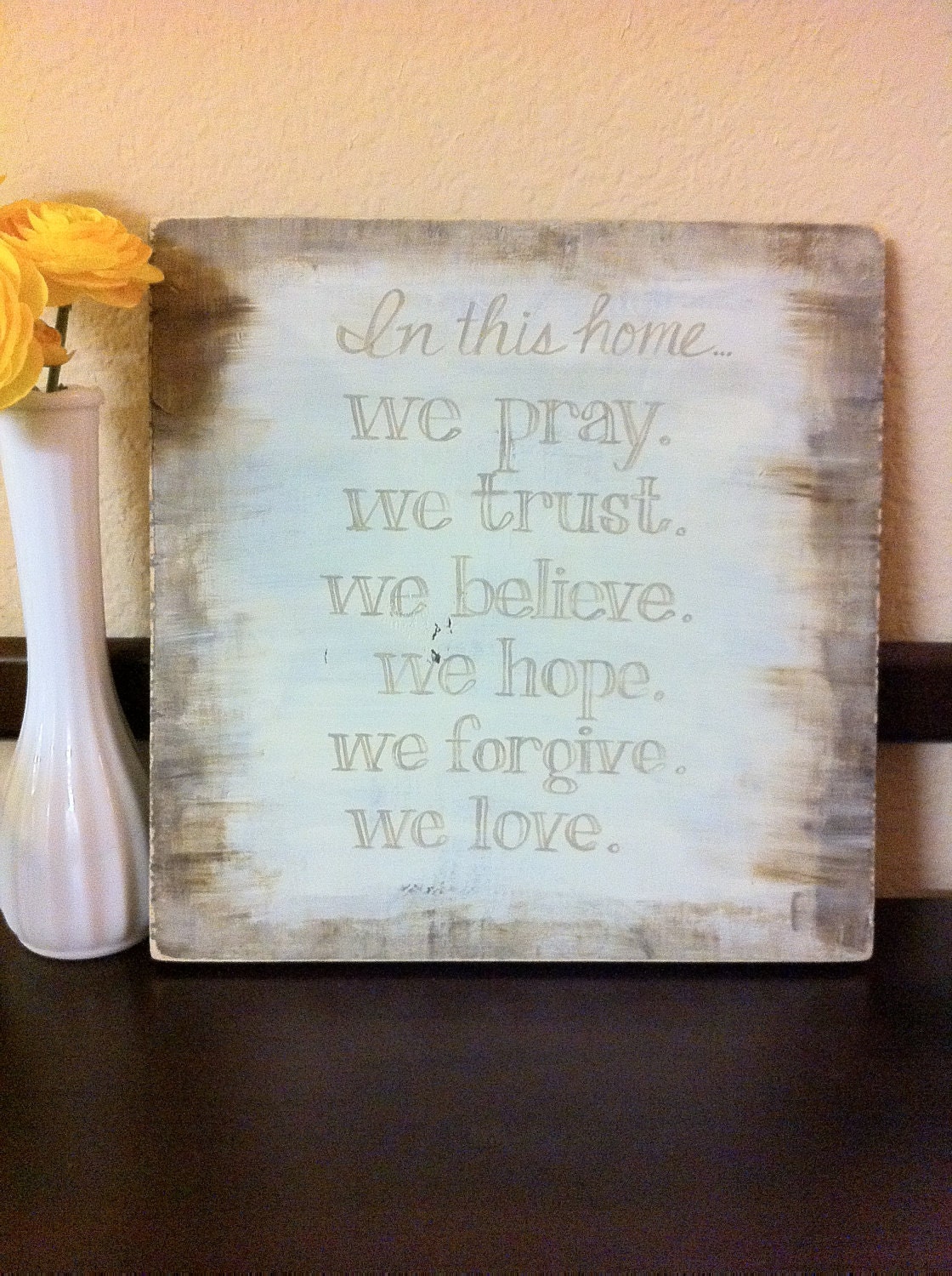 RESERVED for Palmagarden - Christian Art - Home Decor - In This Home - Made to Order - Gift for the Couple, Family, Housewarming - Newlyweds