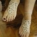 Beige Barefoot Sandals, Lace shoes,Summer, Footwear, Bridal, Cotton, dance, sexy, aglow, ecofriendly, vamp The front page on ETSY