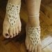Beige Barefoot Sandals, Lace shoes,Summer, Footwear, Bridal, Cotton, dance, sexy, aglow, ecofriendly, vamp The front page on ETSY