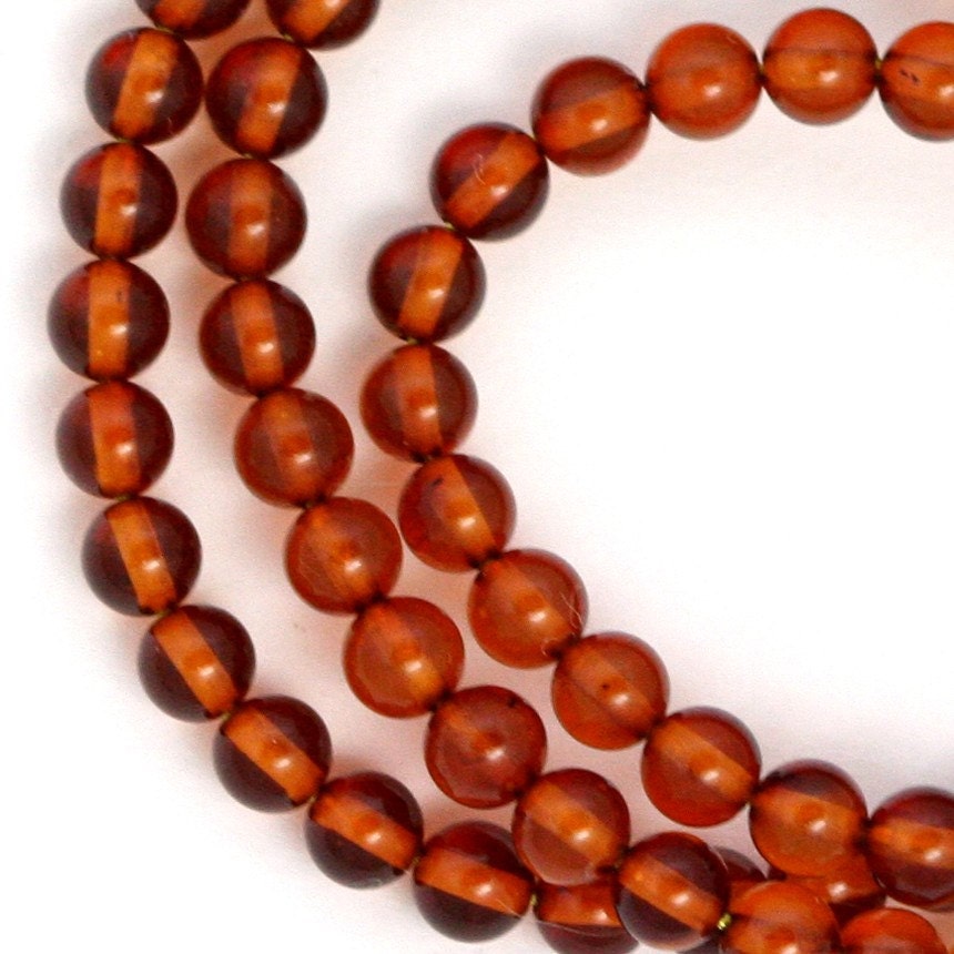 Baltic Amber Beads - 4mm Smooth Round - Full Strand
