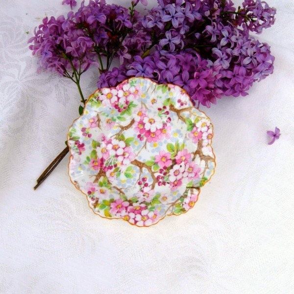 Vintage Shelley China Bowl Chintz Maytime Porcelain Collectible