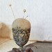 Burlap Pin Cushion in Ornate Vintage Silver Plate Cup