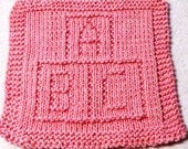 Knitting Cloth Pattern  - A B C BLOCKS - PDF - Instant Download