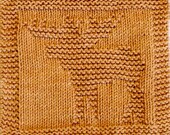 Knitting  Cloth Pattern  -  MOOSE -    PDF - Instant Download