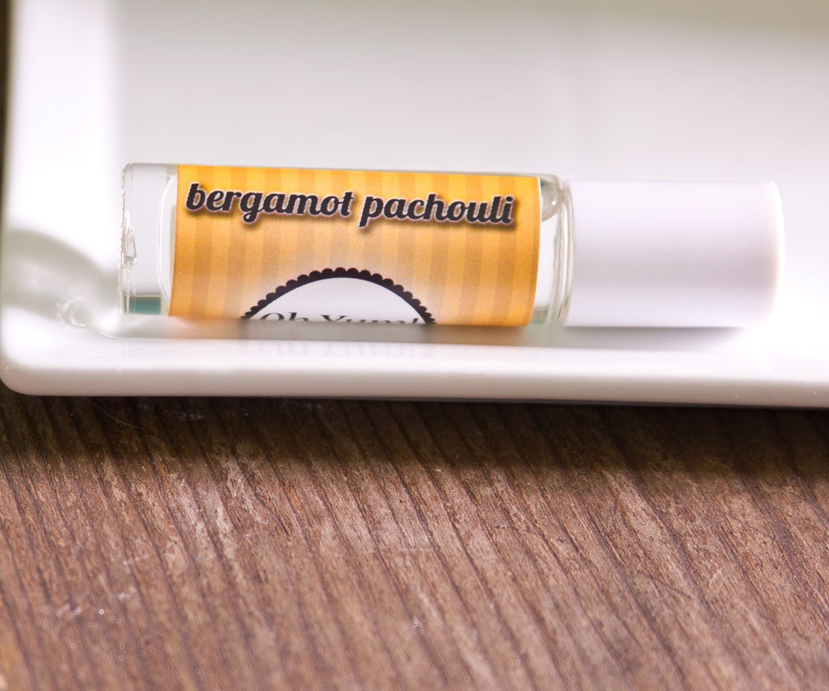 Bergamot Patchouli Roll On Perfume Oil, notes of bergamot, mandarin, patchouli