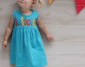 Personalized Name Dress in Polka Dots- You Choose Dress Color and Sleeve Length