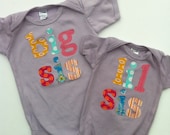 Big Sis Lil Sis Shirt Set - Sibling Shirts -Perfect for Family Pics, Pregnancy Announcement, Baby Shower Gift - Choose Color & Sleeve Length