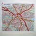 Embroidered Map of Birmingham and Manchester