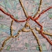 Embroidered Map of Birmingham and Manchester