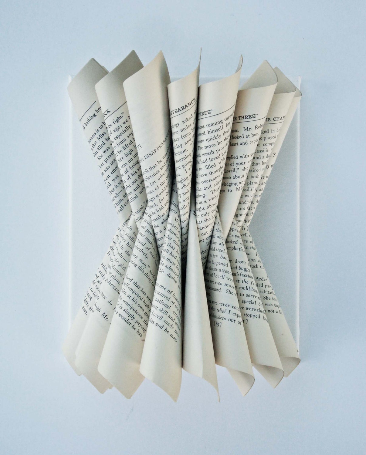 Folded Paper Book Sculpture