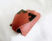 key pouch leather salmon lambskin kep008