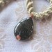 Dark Navy Ocean Jasper Hemp Necklace