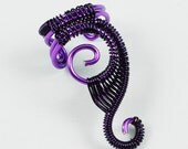 Purple Woven Swirly Ear Cuff