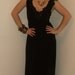 Beautiful soft long dress with black applique sequin ---now on Big SALEEE-----